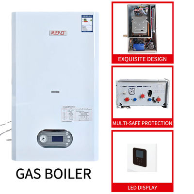 Αέριο ή ΥΦΑ Συσσωματωτικό Ατσάλι Combination Boiler Τείχος κρεμασμένο λευκό πάνελ 42kw